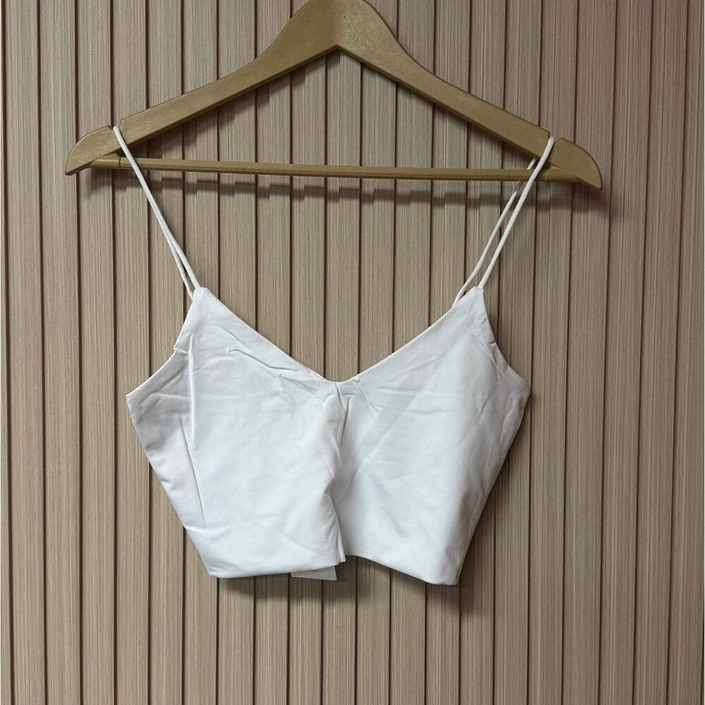 Kookai White Spaghetti Strap Crop Top 2